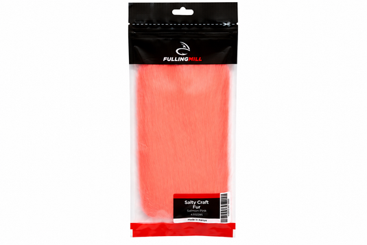 Craft fur dubbing pack, bright coral-orange hair