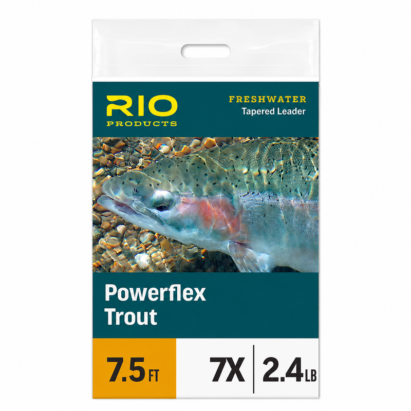 Load image into Gallery viewer, RIO Powerflex tapered leader for trout, 7.5 ft, 7X, 2.4 lb (single)
