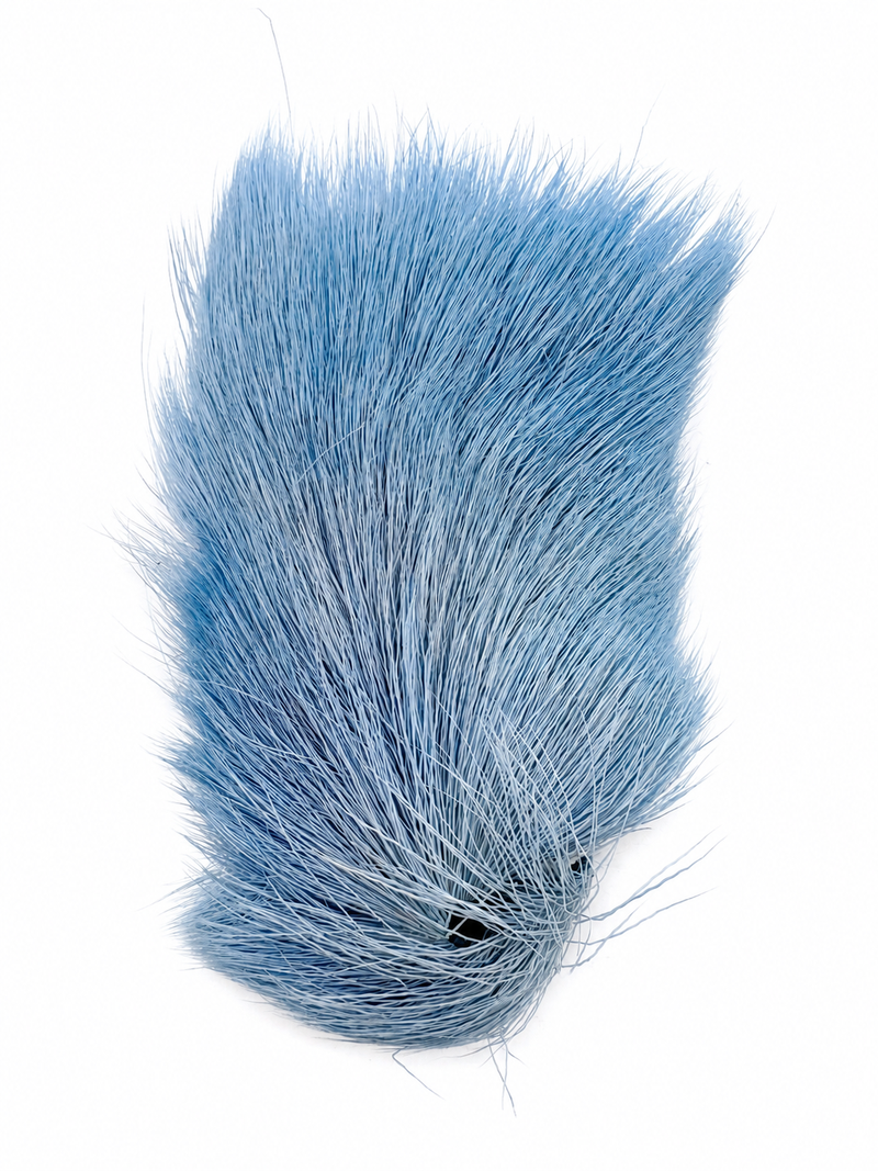 Load image into Gallery viewer, Deer hair tuft, light blue, dense long fibers
