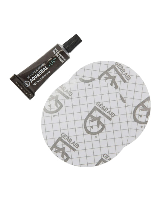 Field repair kit: Aqua Seal tube and round repair patch