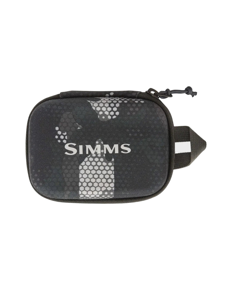 Load image into Gallery viewer, Simms fish whistle 2.0 pouch, dark gray with SIMMS logo and carry strap
