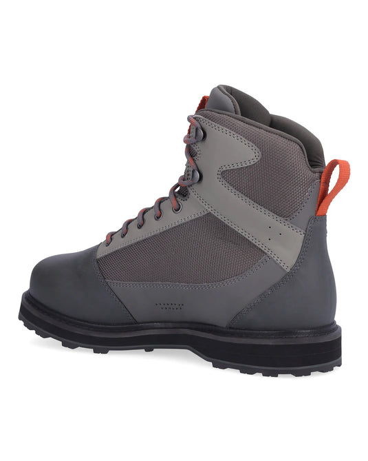 Basalt lace-up boot with orange accent loops and padded collar