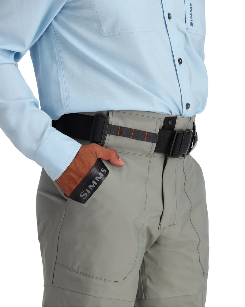 Load image into Gallery viewer, Men's pant wader waistband, adjustable black belt with pocket seam detail

