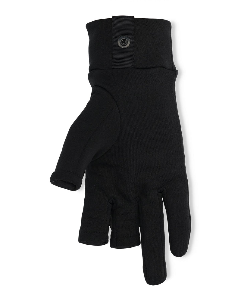 Load image into Gallery viewer, Black Simms Pro Dry Goretex glove and liner, cuff with button and tapered fingers
