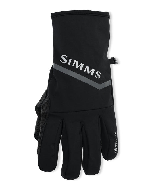 Simms Pro Dry Goretex glove and liner, black, with pull tab and logo band