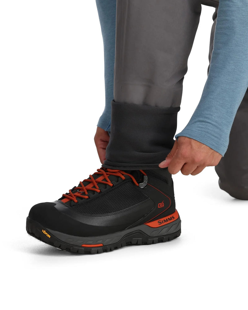 Load image into Gallery viewer, Stockingfoot wader boot area with black neoprene and gray upper
