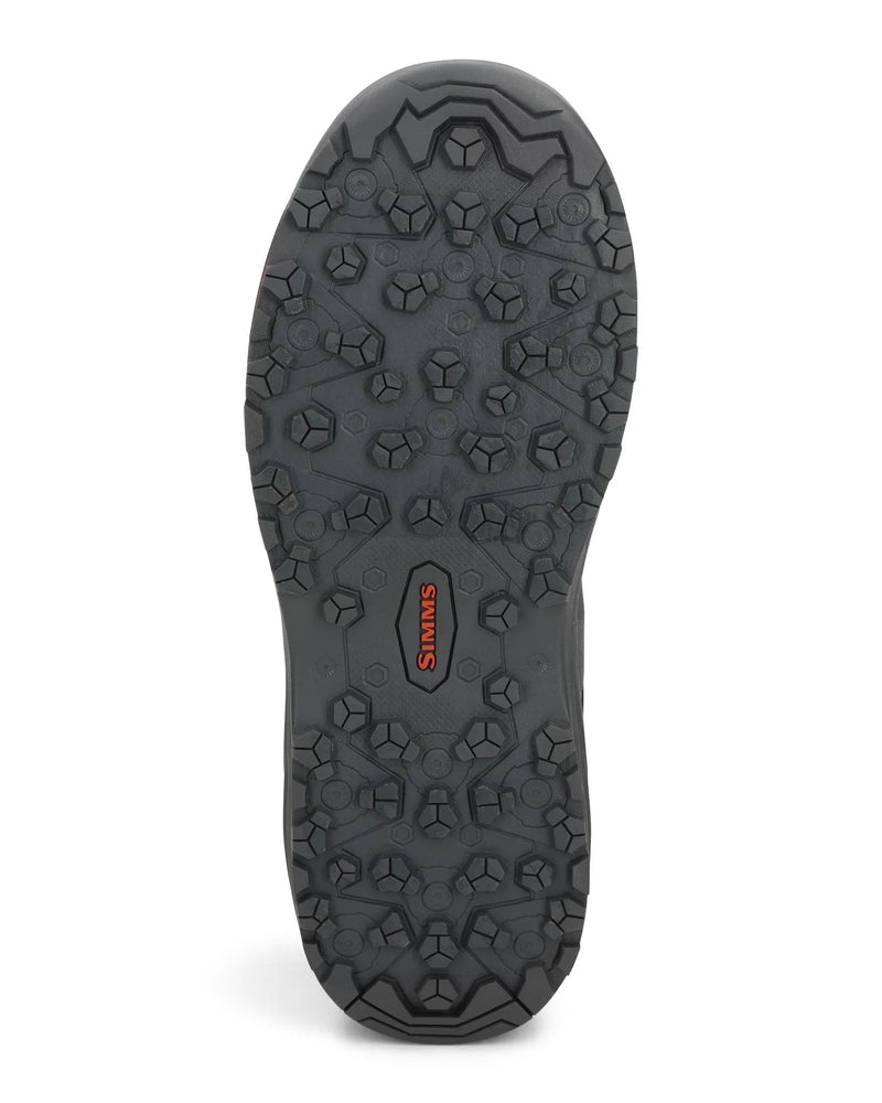 Load image into Gallery viewer, Men's tall boot outsole with hex-pattern tread and Simms logo
