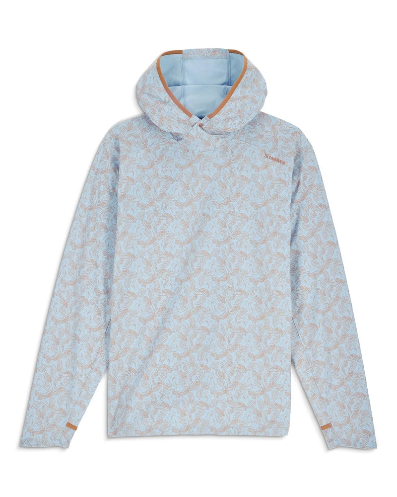 Load image into Gallery viewer, Light blue patterned men's pullover hoody with hood
