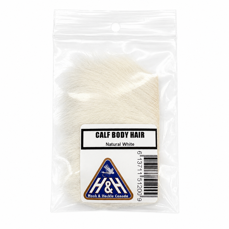 Load image into Gallery viewer, Calf body hair, natural white, in clear package with label

