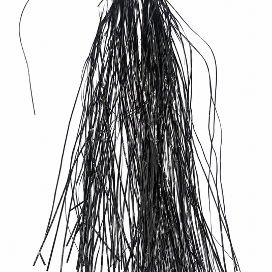 Textreme buzzer wrap in black shimmer fringe
