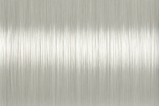White thread strand close-up with fine, tightly woven texture