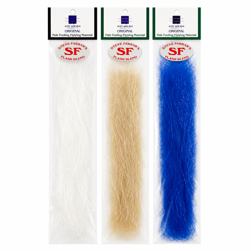Load image into Gallery viewer, White flash blend fish tying fibers in hanging package

