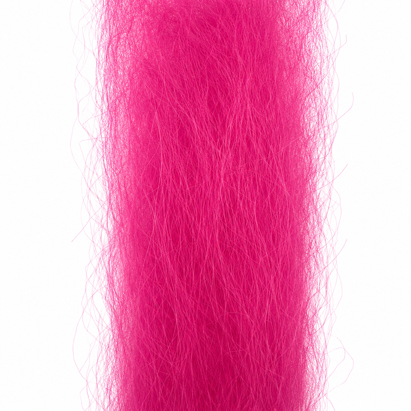 Load image into Gallery viewer, Bright pink crinkle-fiber hair streamer, fluffy loose strands
