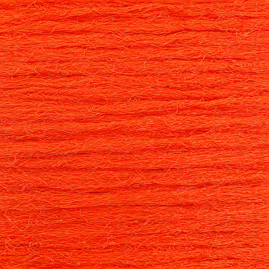 Hot orange polypropylene hook-and-loop tape, close-up texture
