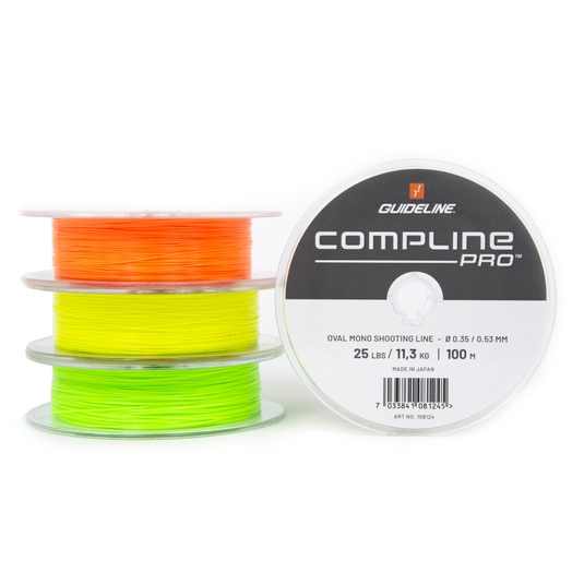 Compline Pro 100m mono running line spool with orange and green line
