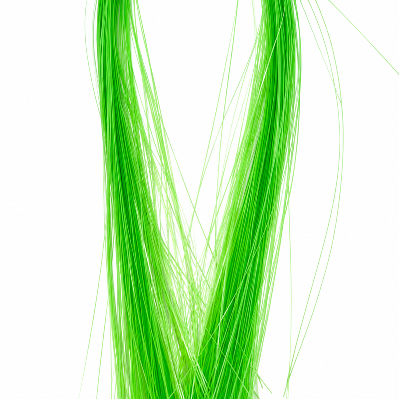 Load image into Gallery viewer, Phosphorescent bright green fiber strands bundle, flowing V-shape
