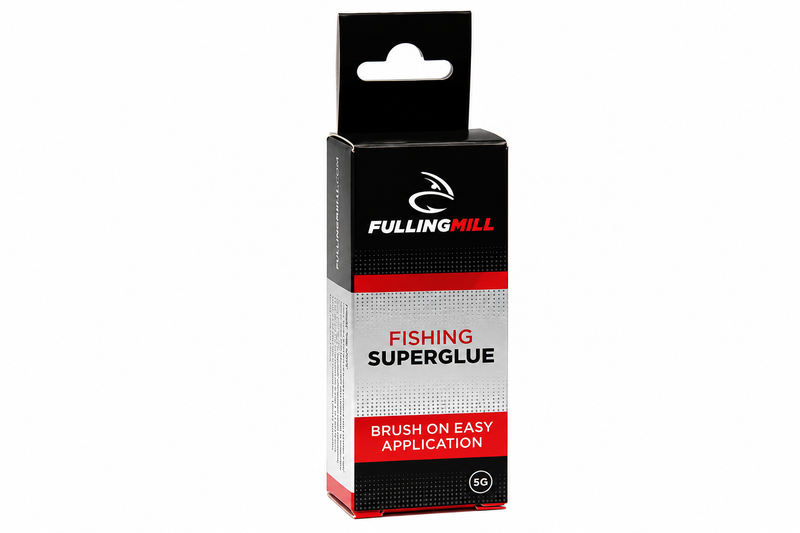 Load image into Gallery viewer, Fulling Mill Fishing Superglue adhesive box with brush-on application label
