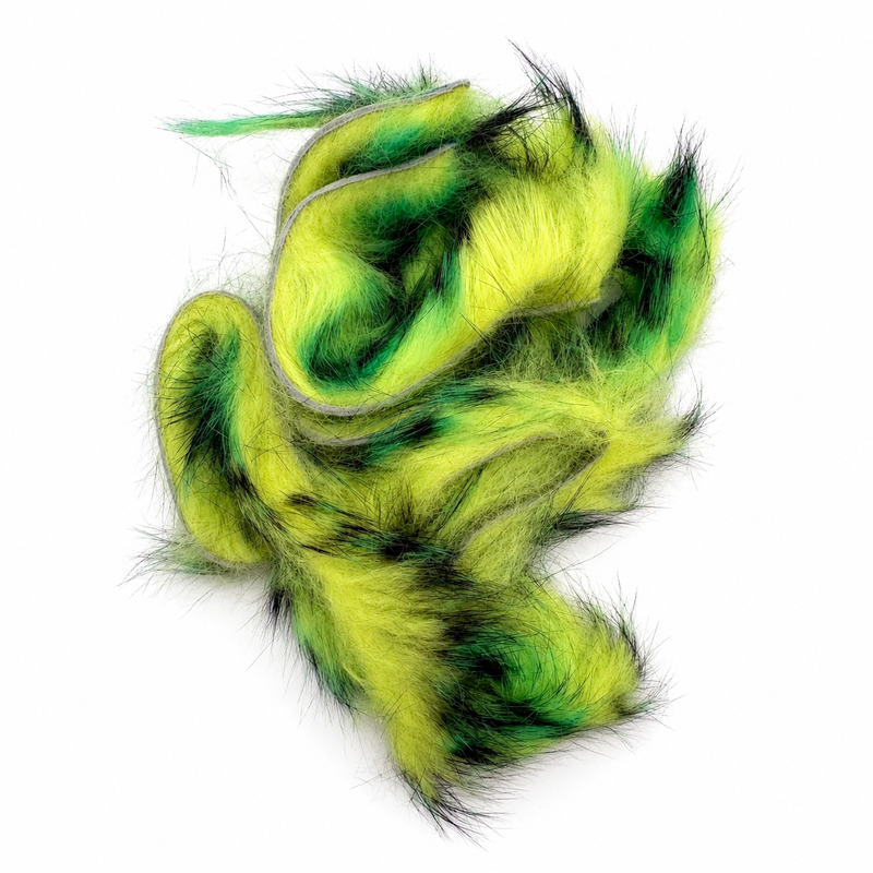 Load image into Gallery viewer, Fishing Fever rabbit strips, lime green with darker green barred and dark thread
