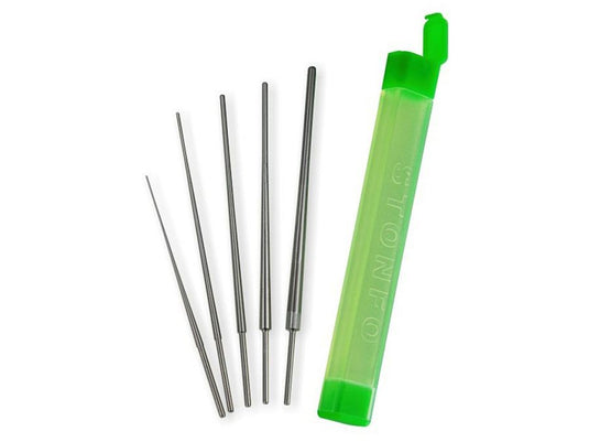 Stonfo tapered pins set with green storage tube and several metal pins