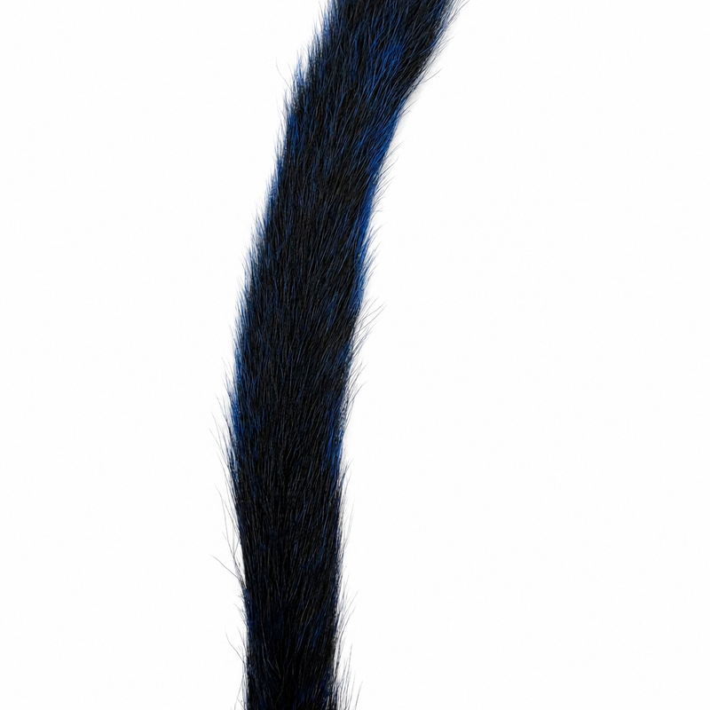 Load image into Gallery viewer, Blue squirrel tail hackle strip close-up
