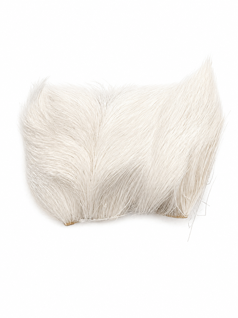 Load image into Gallery viewer, Deer hair tuft, white, soft long fibers
