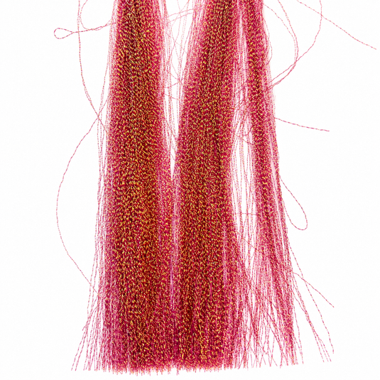 Claret red beaded Crystalflash tassel fringe with fine dangling strands