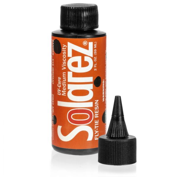 Load image into Gallery viewer, Orange UV cure resin bottle with black cap and small cone applicator tip
