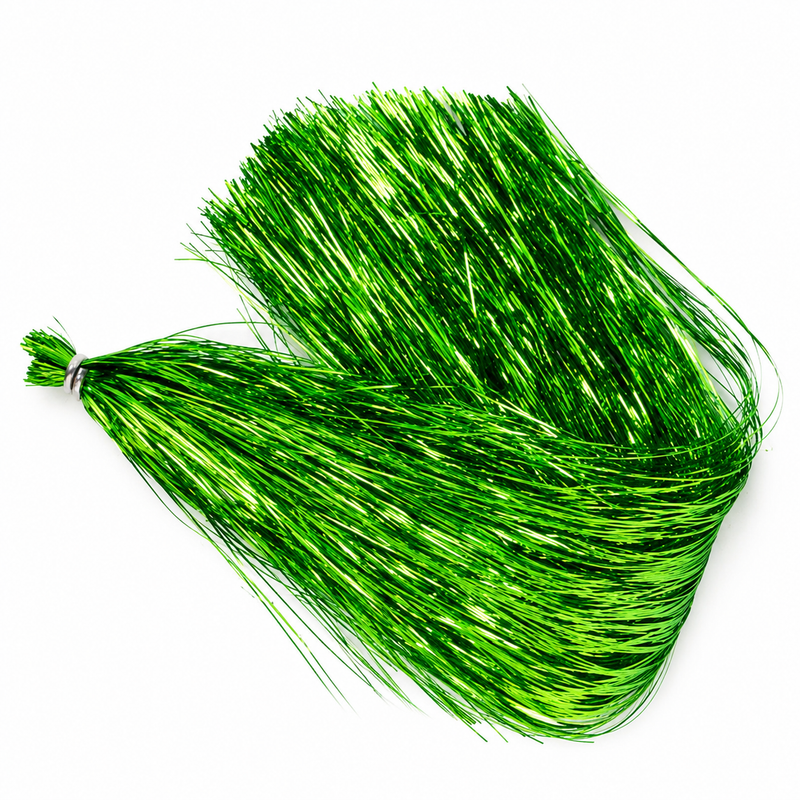 Load image into Gallery viewer, Regular Flashabou tinsel streamer in lime green metallic

