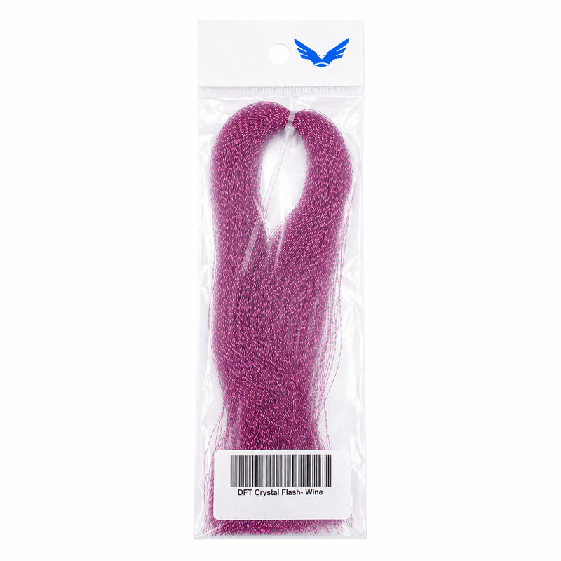 Load image into Gallery viewer, Wine glitter tinsel strands, looped in a clear package

