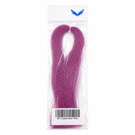 Wine glitter tinsel strands, looped in a clear package