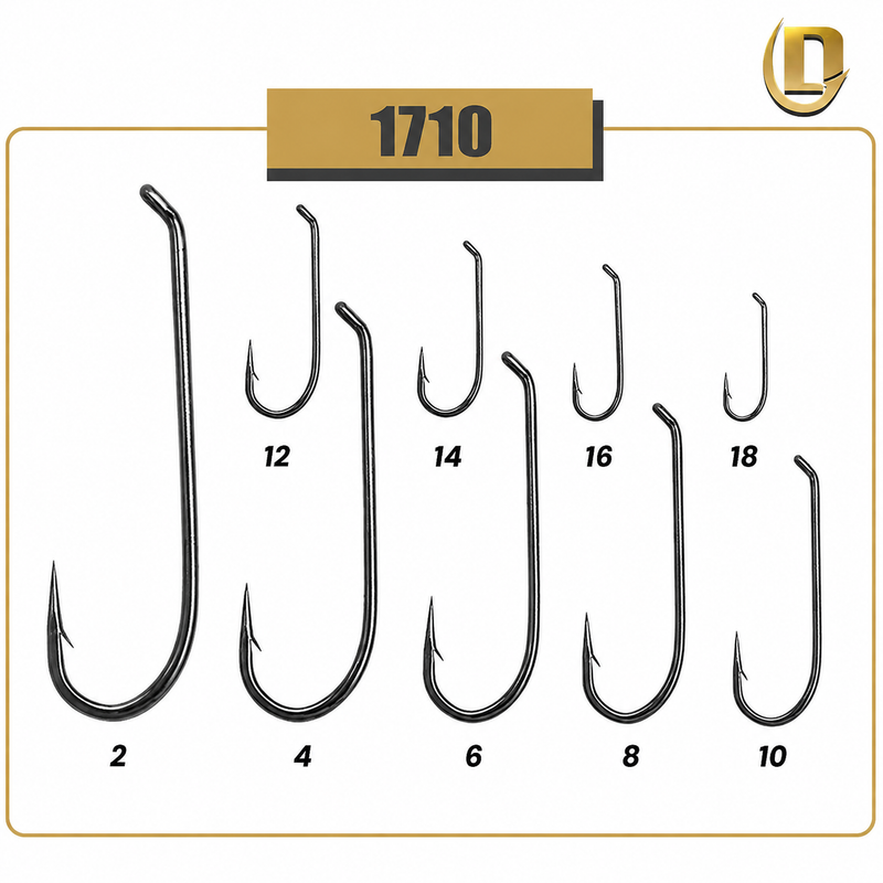 Load image into Gallery viewer, Daiichi 1710 standard nymph hooks, assorted sizes 2–18, pack of 25
