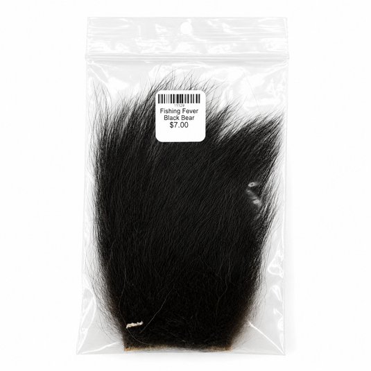 Fishing Fever Black Bear fly tying hair, packaged bundle of dark fibers