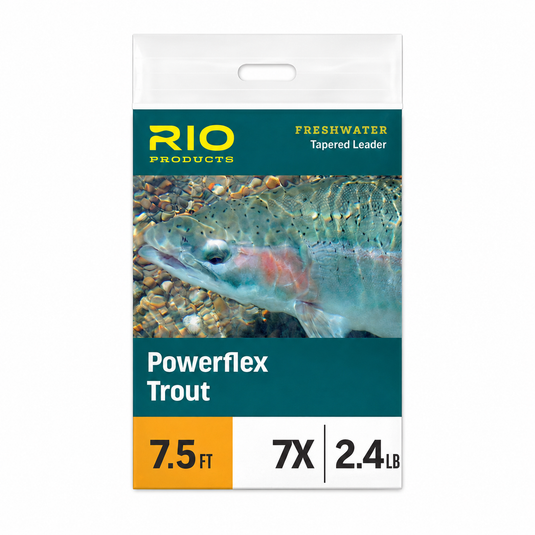 Powerflex Trout tapered leader pack, 7.5 ft, 7X, 2.4 lb