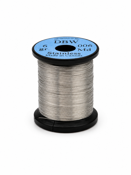 Stainless dubbing wire spool on black base, DBW 006