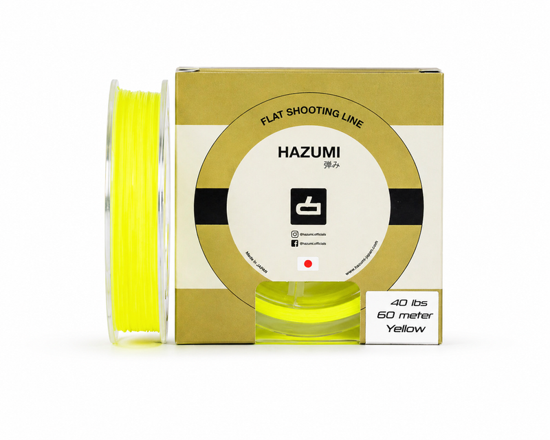 Load image into Gallery viewer, Yellow flat shooting line spool with box, 60 m, 40 lb
