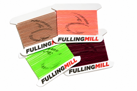 Fulling Mill Super Suede Chenille assorted colors, stacked on display cards
