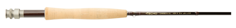 Load image into Gallery viewer, Carbon fishing rod with light wood handle and black graphite shaft
