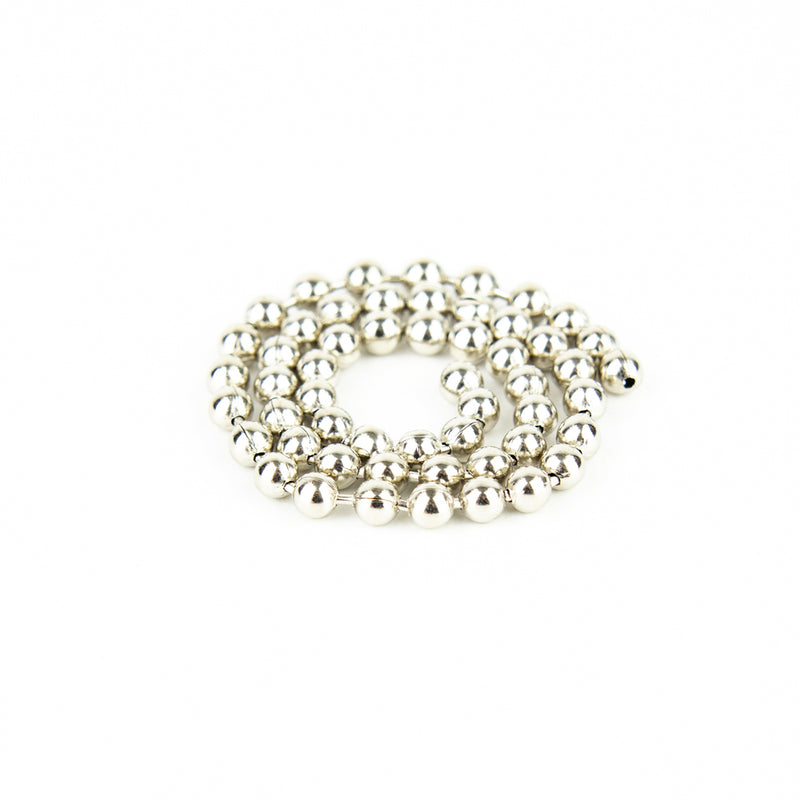 Load image into Gallery viewer, Silver round-bead chain bracelet, multiple strands looped together
