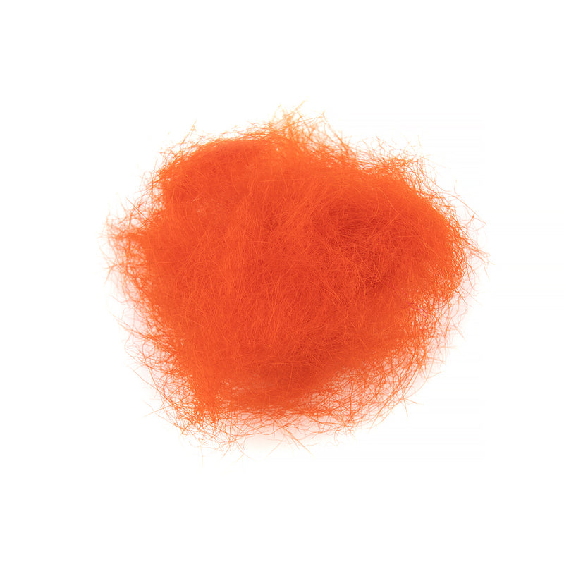 Load image into Gallery viewer, Orange seal fur dubbing, fluffy dubbing tuft for fly tying
