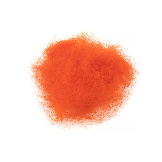 Orange seal fur dubbing, fluffy dubbing tuft for fly tying
