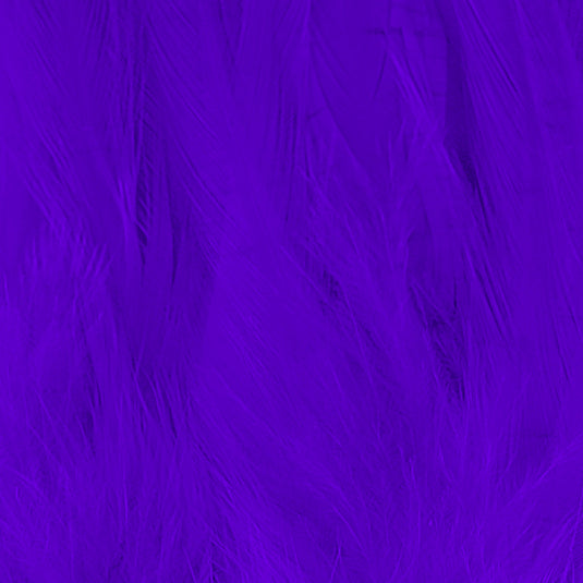 Purple hackle feathers, dense full tuft for fly tying and craft use