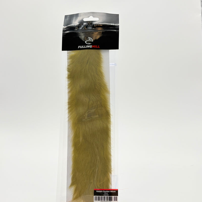 Load image into Gallery viewer, Olive micro rabbit zonker strip
