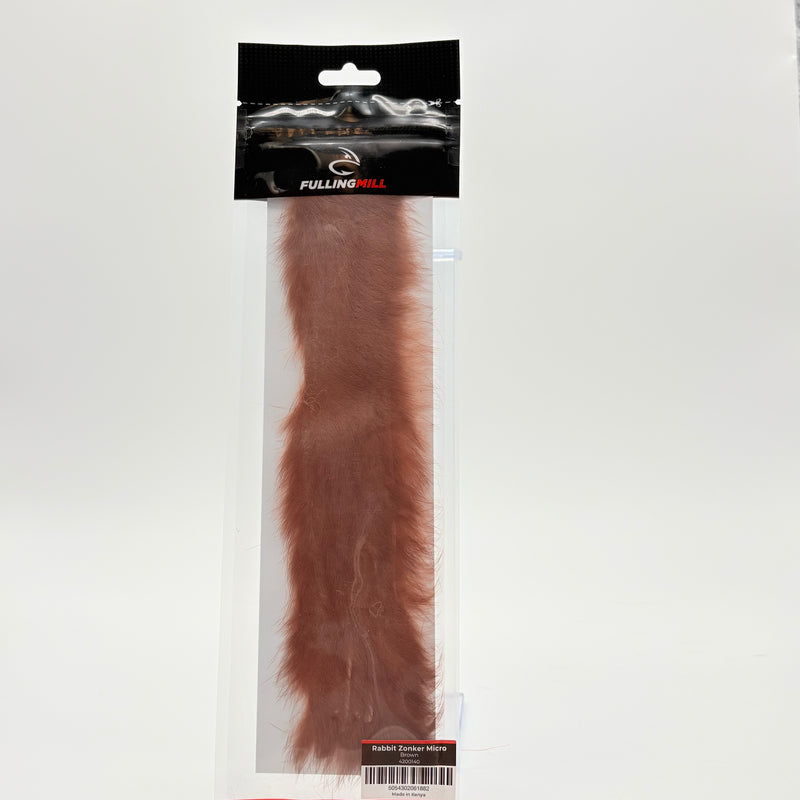 Load image into Gallery viewer, Brown micro rabbit zonker strip
