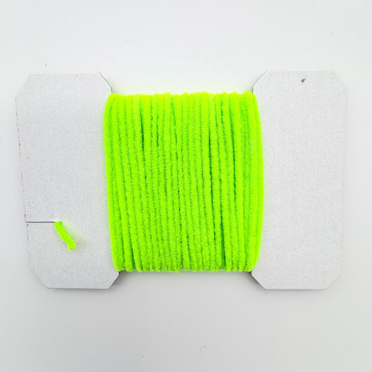 Ultra chenille thread spool, bright chartreuse green