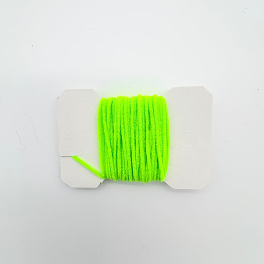 Ultra chenille thread spool, neon chartreuse green