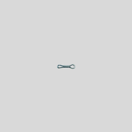 Articulated fish shank, compact metal hook with two loops