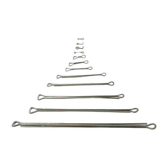 Articulated fish shanks set, metal hooks with linked ends