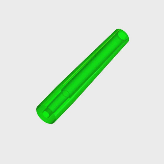 Hook guide tube in green, clear ridges and end cap