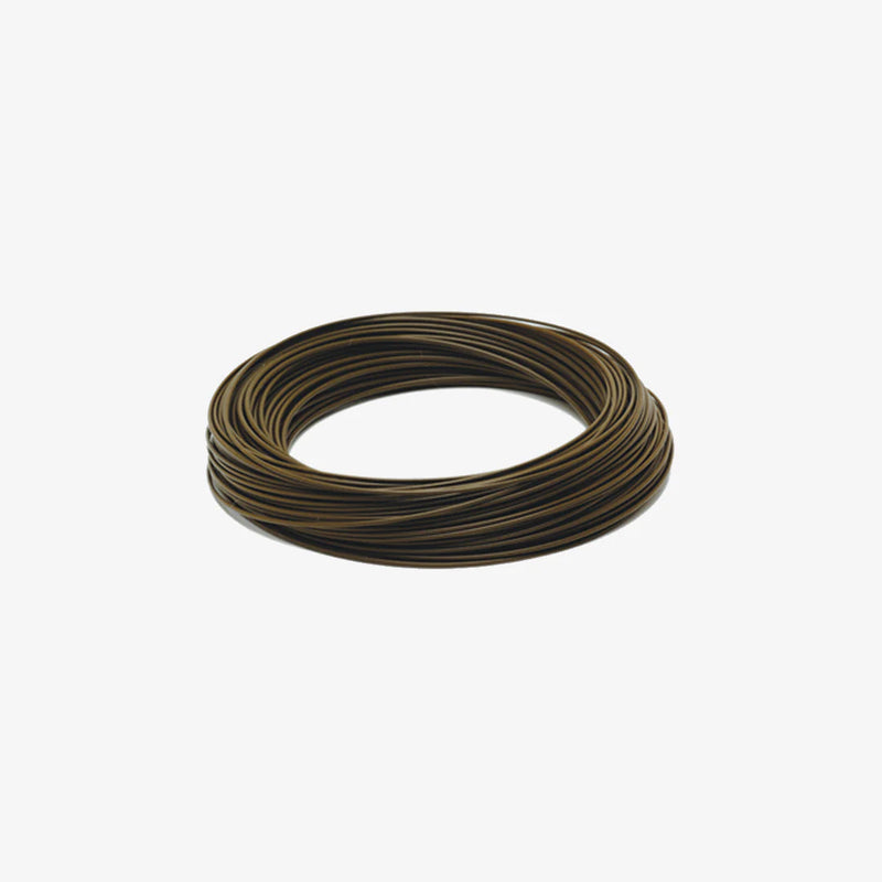 Load image into Gallery viewer, Brown fly line spool, neatly coiled
