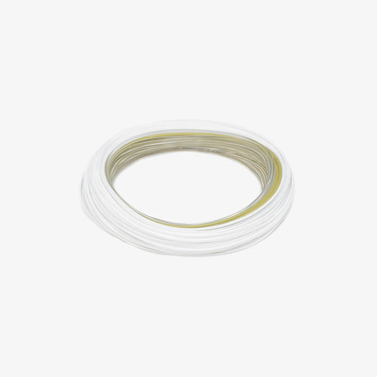 Coiled fly line loop on a spool